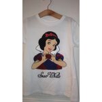 Magnifique t - shirt fille disney blanche neige avec sequins taille 7 / 8 ans