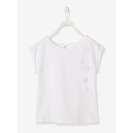 T - shirt fille fleurs en voile (vertbaudet) T - shirt fille fleurs en voile (vertbaudet)
