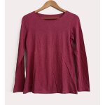 T shirt fin rose a manches longues. tex basic. coton. taille s / 36