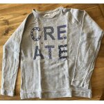 T - shirt gris � manches longues, imprim� create, taille: 14ans, marque: okaidi