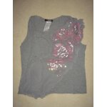 T - shirt gris / rose morgan