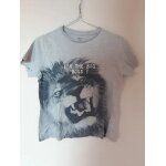 T - shirt gris tte de lion garon 10 ans