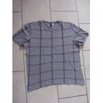 T - shirt h&m gris avec des rayures violettes