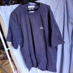 T - shirt homme -   adidas   - marine - en coton - manches courtes - taille 8