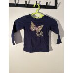 T - shirt in extenso bleu marine papillons sequins - fille 4 ans - style �cole