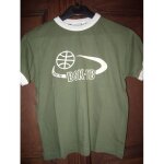 T - shirt kaki taille 8ans motifs �cru