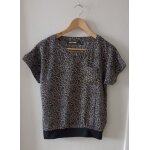 T - shirt l�opard marron blousant & clous - jen in town (s)