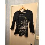 T - shirt manches 3 / 4 noir - marque affinit�s (armand thiery) - taille 4