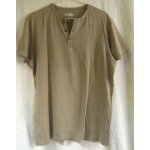 T - shirt � manches courtes col boutons - marron clair - in extenso - taille l