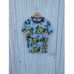 T - shirt manches courtes new era homme - bleu ciel  motifs tropical - taille l