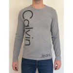 T - shirt manches longues calvin klein jeans gris � taille s
