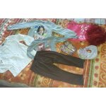 T - shirt manches longues + chemise manche longue + t - shirt manche long + cale�on marron � dentelle ...