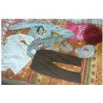 T - shirt manches longues + chemise manche longue + t - shirt manche long + caleon marron  dentelle ...