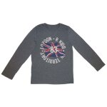 T - shirt manches longues drapeau londres london r kids uk territory gris chin coton 8 ans