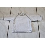 T - shirt manches longues gar�on blanc � pois gris obaibi taille 3 mois