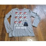 T - shirt manche longue h&m gar�on gris imprim� star wars taille 7 / 8ans