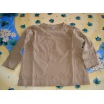 T - shirt manches longues marron beige vertbaudet taille 2 ans (24 mois)