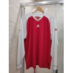 T - shirt manches longues rouge blanc adidas