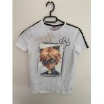 T - shirt miraculous adrien / chat noir strass r�versibles desigual taille 7 / 8 ans