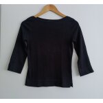 T shirt noir. manches 3 / 4. col bateau. camaïeu. coton. taille 36 T shirt noir. manches 3 / 4. col bateau. camaïeu. coton. taille 36