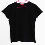 T - shirt noir. tissaia. coton. taille 46
