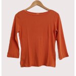 T shirt orange manches 3 / 4. camaieu. taille 1 / 36 / 38