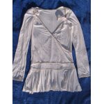 T - shirt promod , blanc , cache - coeur , taille 38