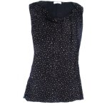 T - shirt promod , noir À paillettes dorées, sans manches, taille m T - shirt promod , noir À paillettes dorées, sans manches, taille m