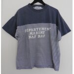 T - shirt ray� gris et blanc. naf naf. taille 44 / 46