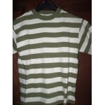T - shirt rayé kaki / Écru taille 8ans T - shirt rayé kaki / Écru taille 8ans