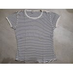 T shirt ray� marine et blanc taille 38 etam
