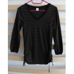 T - shirt ray� marron � fronces. cama�eu. taille 38