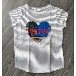 T - shirt ray� noir et blanc 14 ans xs h&m neuf