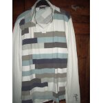 T - shirt ripcurl blanc imprim� bleu manches longues taille l
