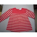T - shirt rose ray blanc, 18 mois
