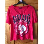 T - shirt rouge esprit rock