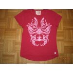 T - shirt teddy smith taille 1 rouge motif rose manches courtes T - shirt teddy smith taille 1 rouge motif rose manches courtes