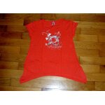 T - shirt tee shirt manches courtes col rond rouge motif rose papillon noeud fashion princess orchestra ...