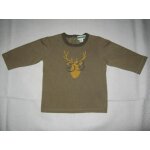 T - shirt vert baudet kaki taille 9 mois ou 71 cms