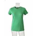 T - shirt vert vif uni � manches courtes - zara - taille s