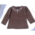 T - shirt zara collection , marron , taille 38 , manches 3 / 4