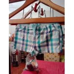 Short  carreaux bleus / blancs 6 mois creeks.