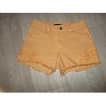 Short etam jaune orang dentelle frang taille 36 neuf