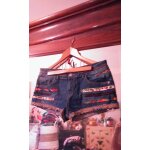 Short en jean bleu motifs cousus colors 42 xl jennyfer.