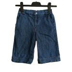 Short long. bermuda jean bleu marine. cyrillus. coton. taille 10 ans.