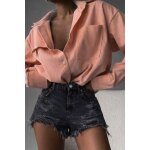 Short noir en jean topshop taille haute 90s d�chir� / black high waist distressed denim shorts