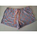 Short de nuit bleu � fleurs couleur corail