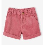 Short paperbag en velours fille - rose airelle (vertbaudet) Short paperbag en velours fille - rose airelle (vertbaudet)