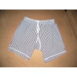 Short tex coton 10 ans blanc / bleu ray�