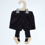 Short en velours avec collants fantaisie (kiabi)